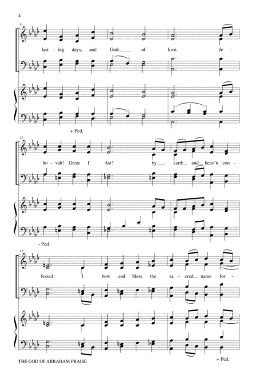 The God of Abraham Praise 4-Part scores gallery preview page 3