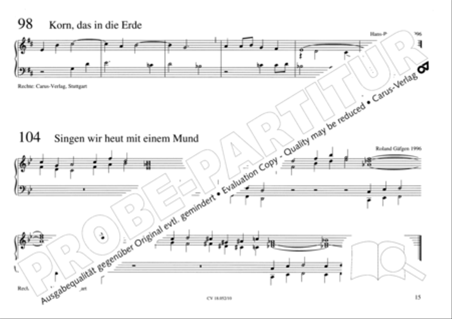 Esslinger Orgelbuch, Bd. I: Intonationen Organ Solo scores gallery preview page 32