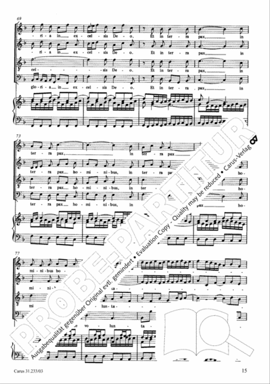 Mass in F major 4-Part scores gallery preview page 19