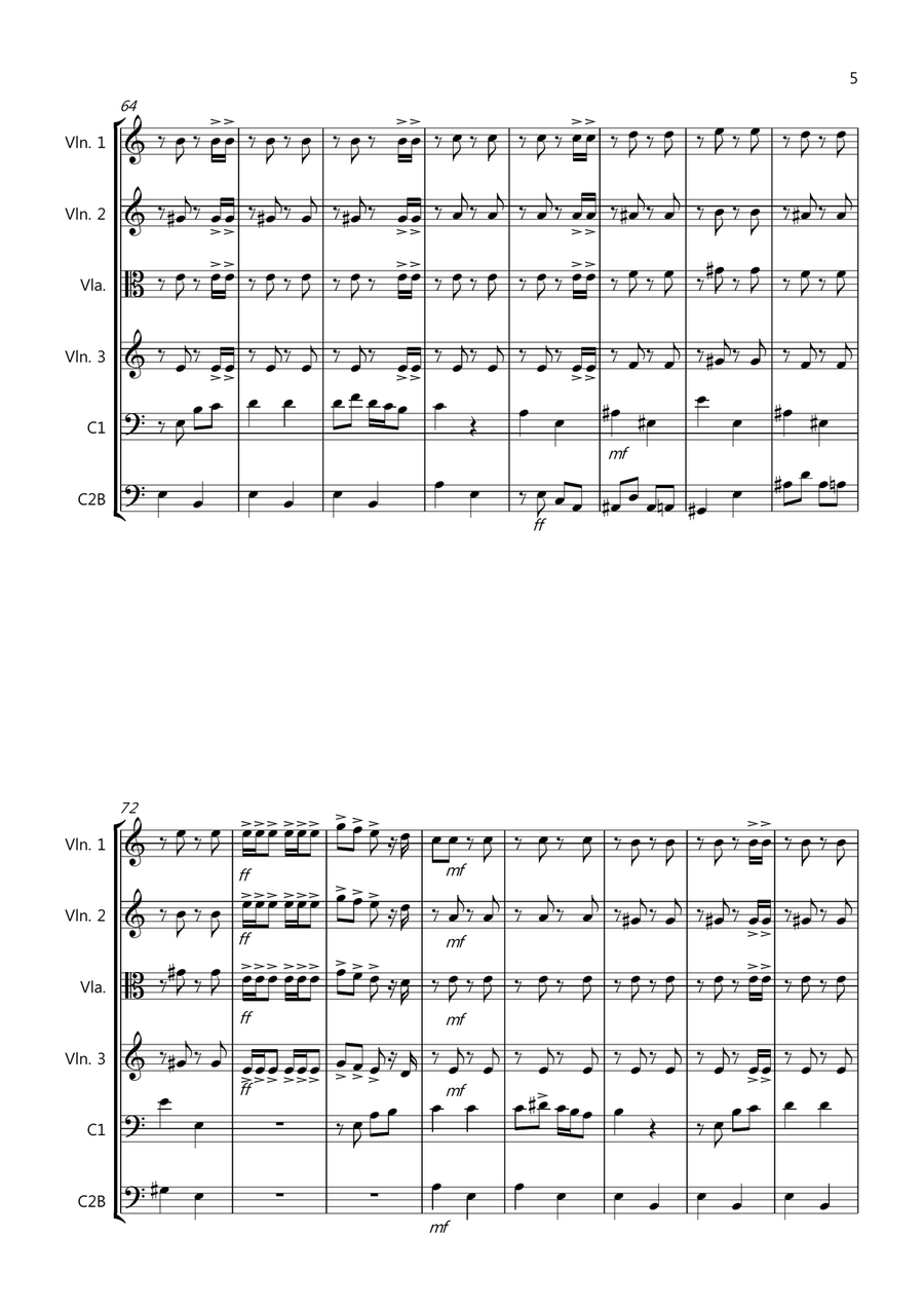 Flamenco Fantastico for String Orchestra Flamenco Fantastico for String Orchestra String Quartet scores gallery preview page 5