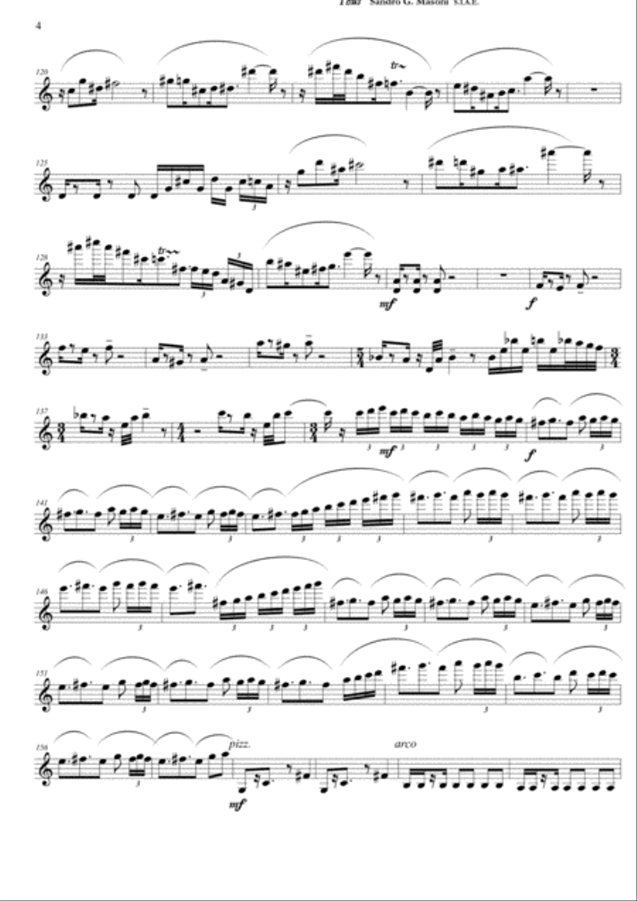 Thus (Violin I part) Thus (Violin I part) String Quartet scores gallery preview page 4
