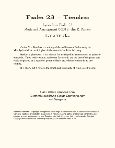 Psalm 23 - Timeless image number null