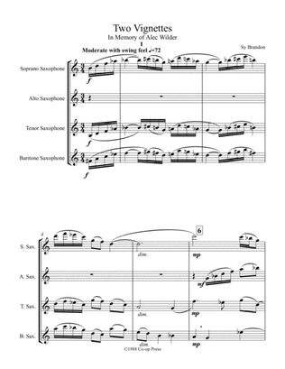 Two Vignettes for Sax Quartet