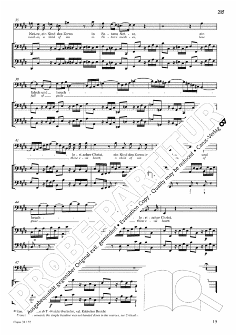 The Complete Sacred Vocal Works (Das geistliche Vokalwerk) Voice scores gallery preview page 216