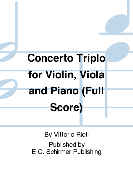 Concerto Triplo for Violin, Viola and Piano (Additional Full Score)