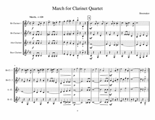 March for Clarinet Quartet