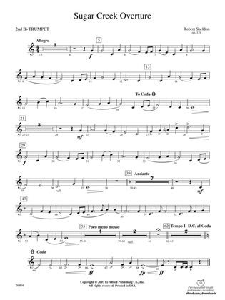 Sugar Creek Overture: 2nd B-flat Trumpet
