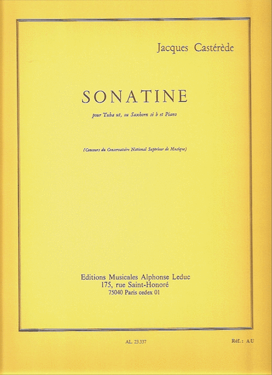 Sonatina (tuba/saxhorn And Piano)