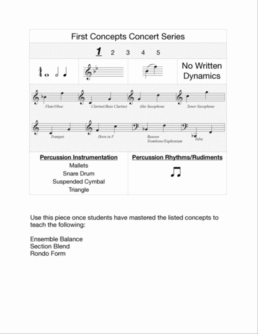Le Petit Rondo Concert Band scores gallery preview page 2