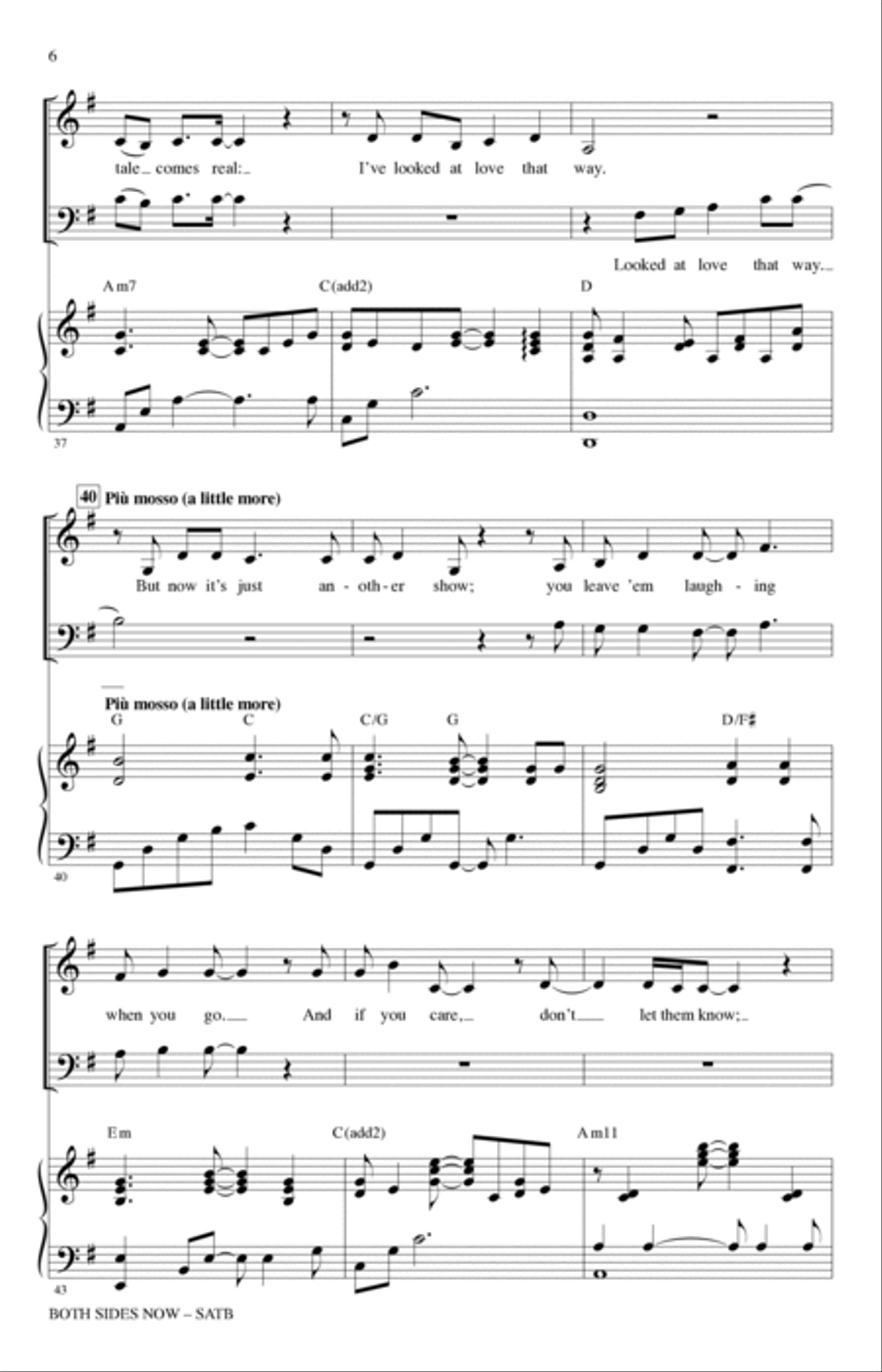 Both Sides Now (arr. Roger Emerson) 4-Part scores gallery preview page 5