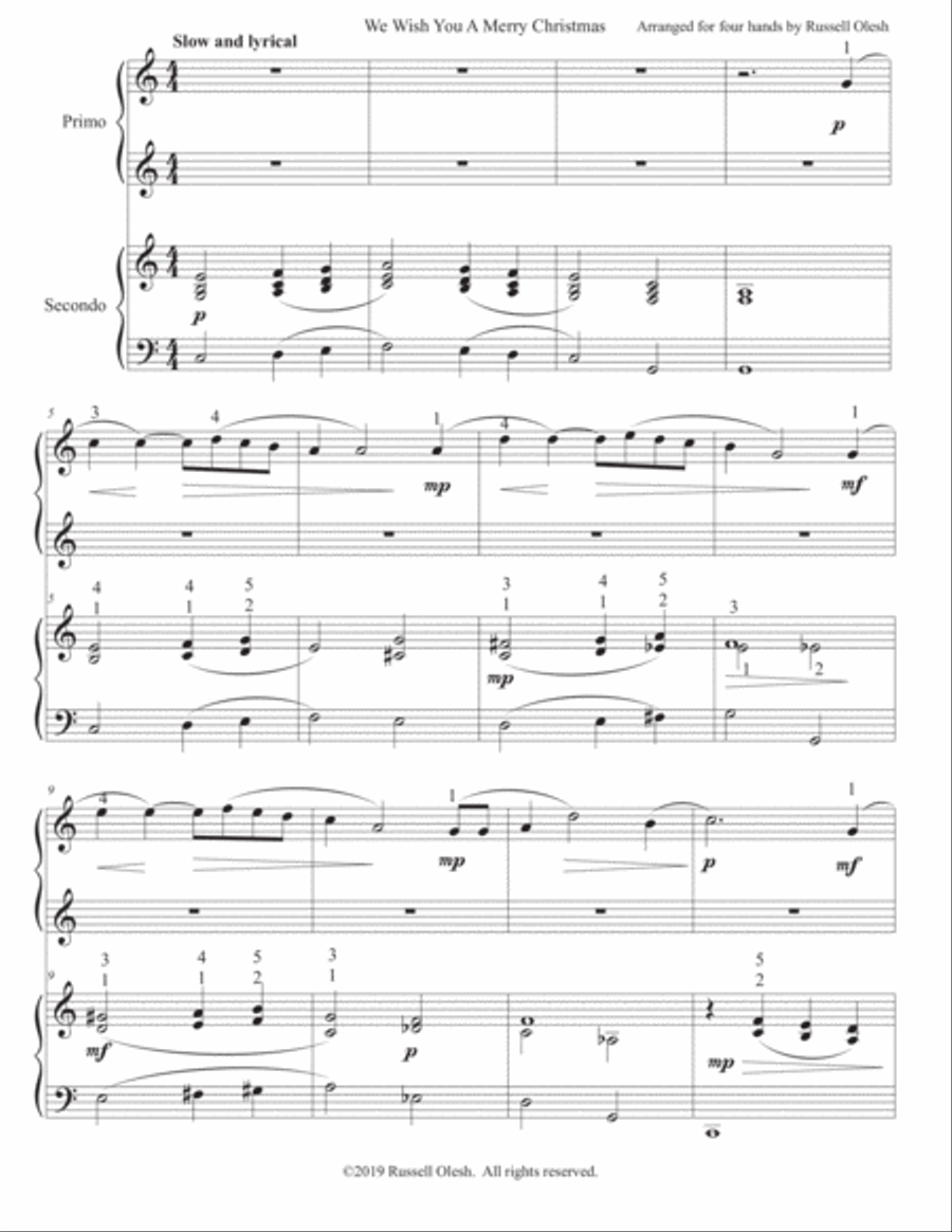 We Wish You A Merry Christmas Set of Parts scores gallery preview page 4