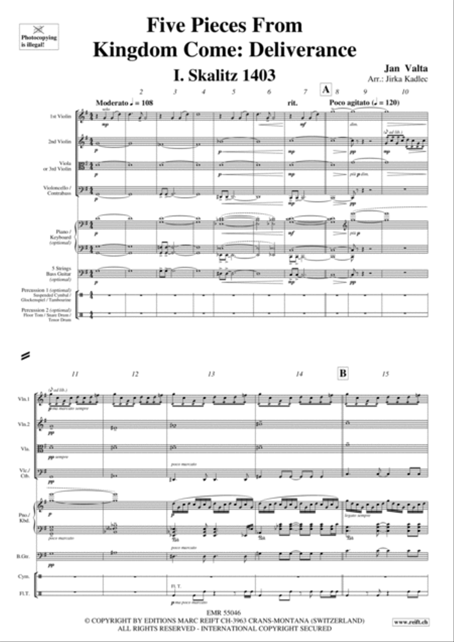 Five Pieces From Kingdom Come: Deliverance String Quartet scores gallery preview page 2