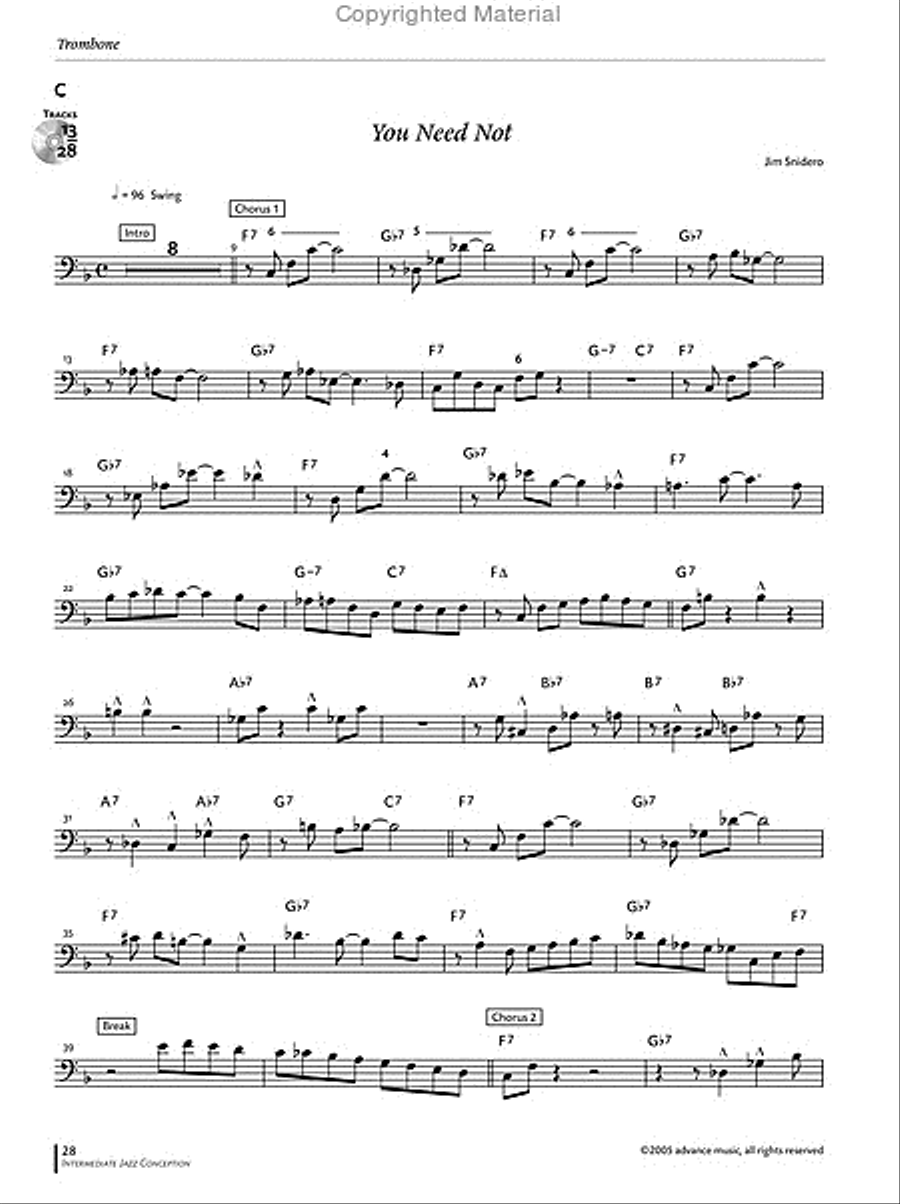 Intermediate Jazz Conception -- Trombone Baritone Horn scores gallery preview page 12