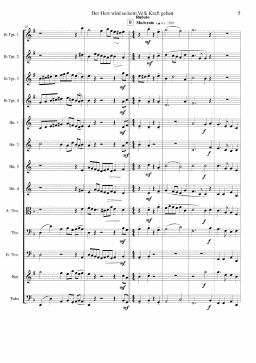 Brahms Fest- und Gedenk #1 Brass Ensemble scores gallery preview page 5