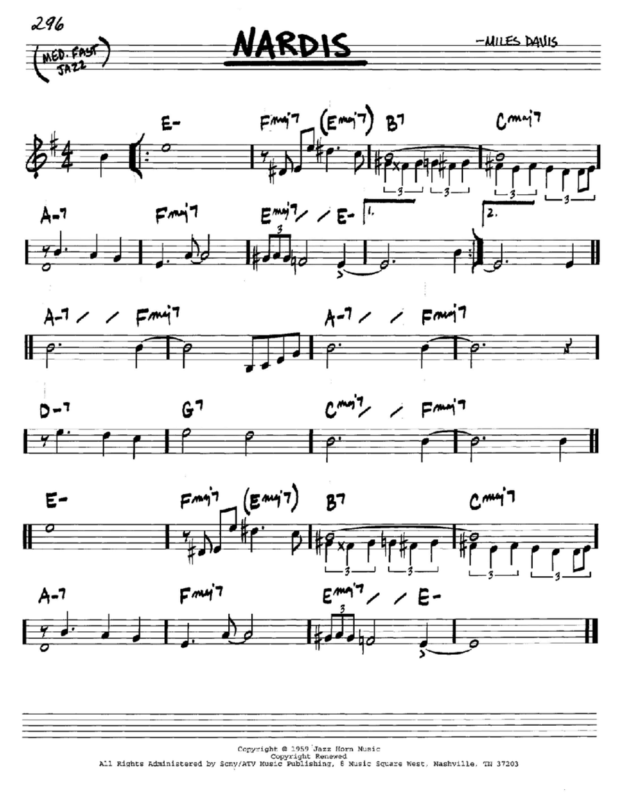 Nardis Piano scores gallery preview page 1