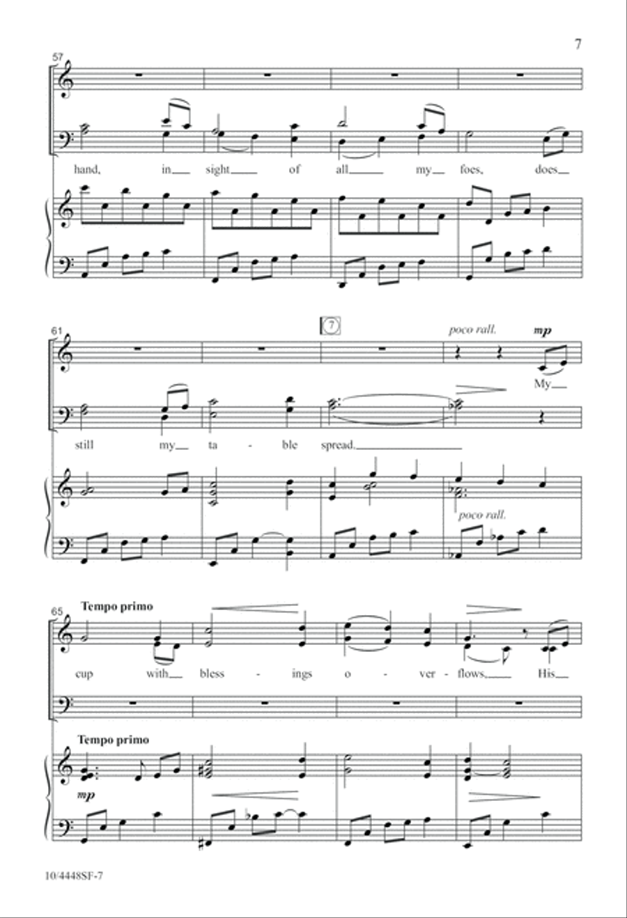 My Shepherd Will Supply My Need 4-Part scores gallery preview page 7