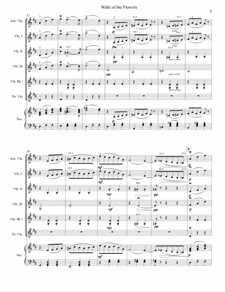 Waltz of the Flowers from The Nutcracker for Violin Ensemble image number null