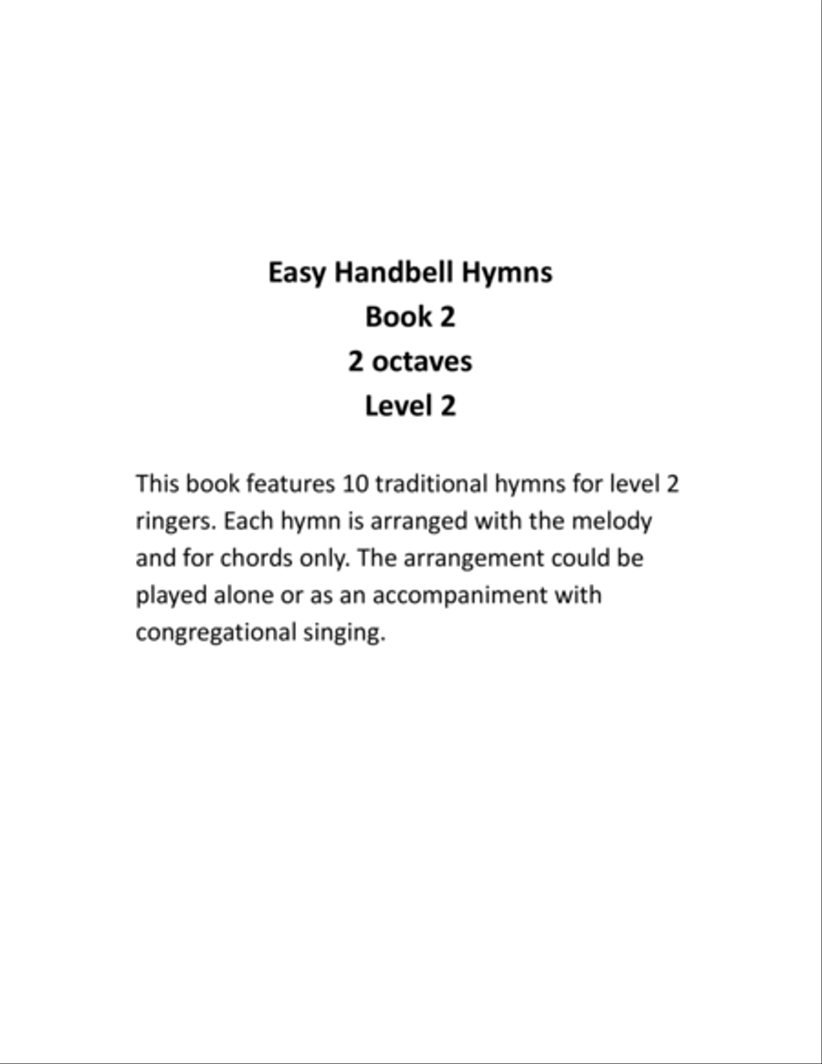 Easy Handbell Hymns -Book 2 (2 octave handbells) 2-Octaves scores gallery preview page 2