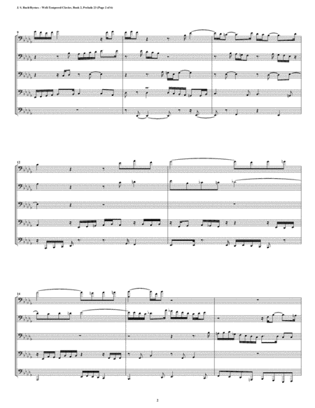 Prelude 23 from Well-Tempered Clavier, Book 2 (Euphonium-Tuba Quintet) image number null