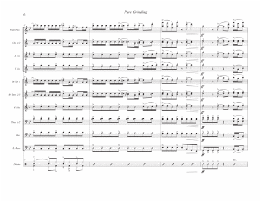 Pure Grinding Marching Band scores gallery preview page 6