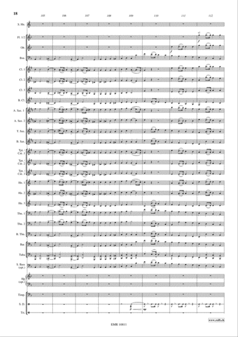 Horn Concerto Concert Band scores gallery preview page 19