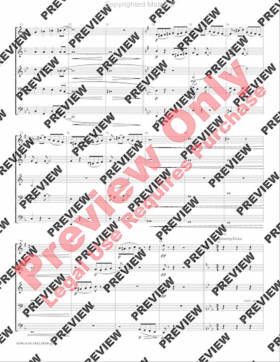 Songs of Freedom Songs of Freedom Brass Quintet scores gallery preview page 7