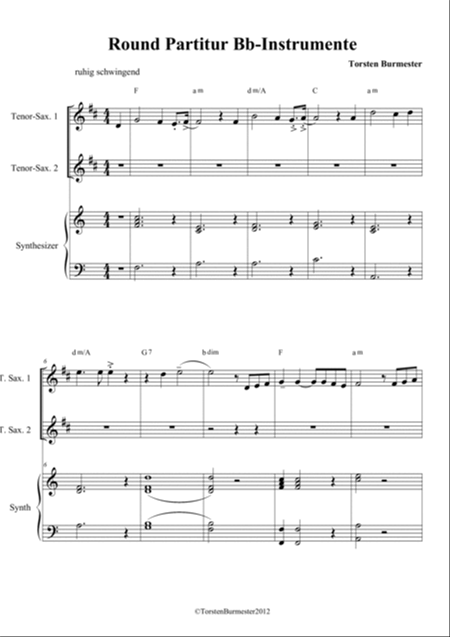 Round for Bb-instruments Small Ensemble scores gallery preview page 3