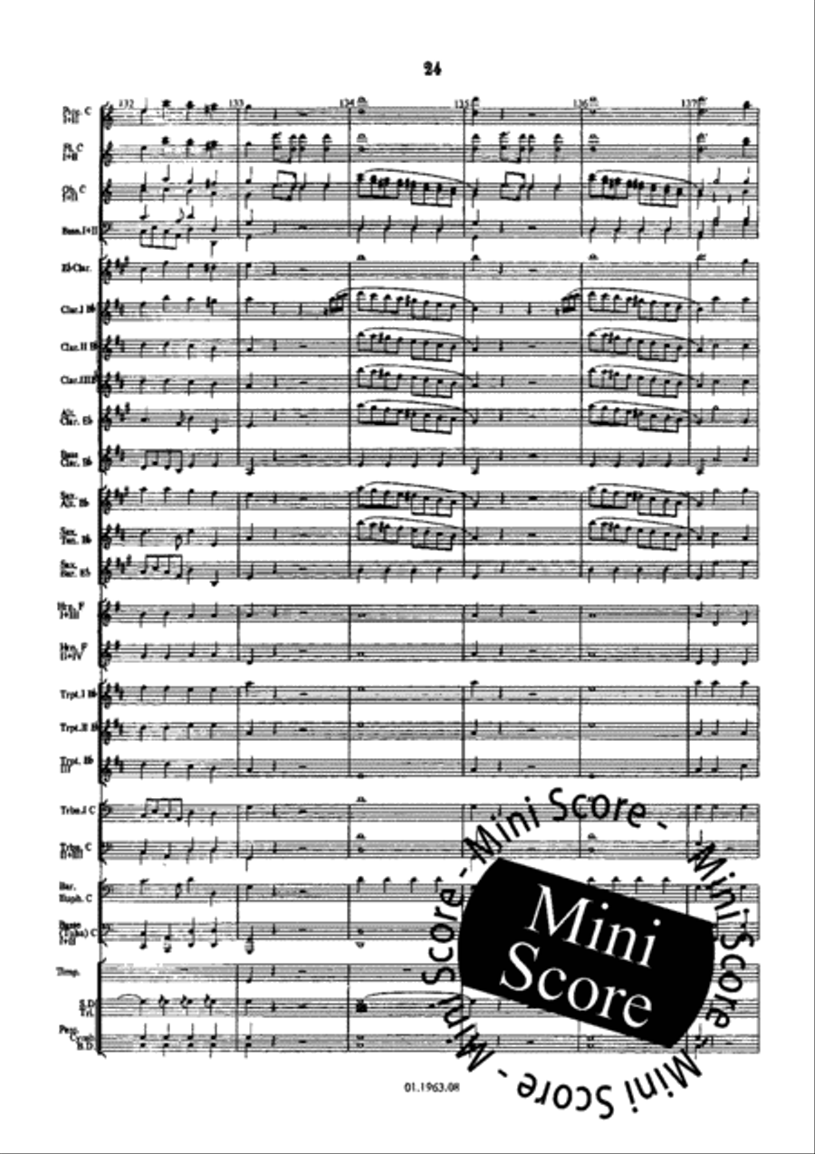 Ouverture Pour Orchestre Militaire Concert Band scores gallery preview page 30