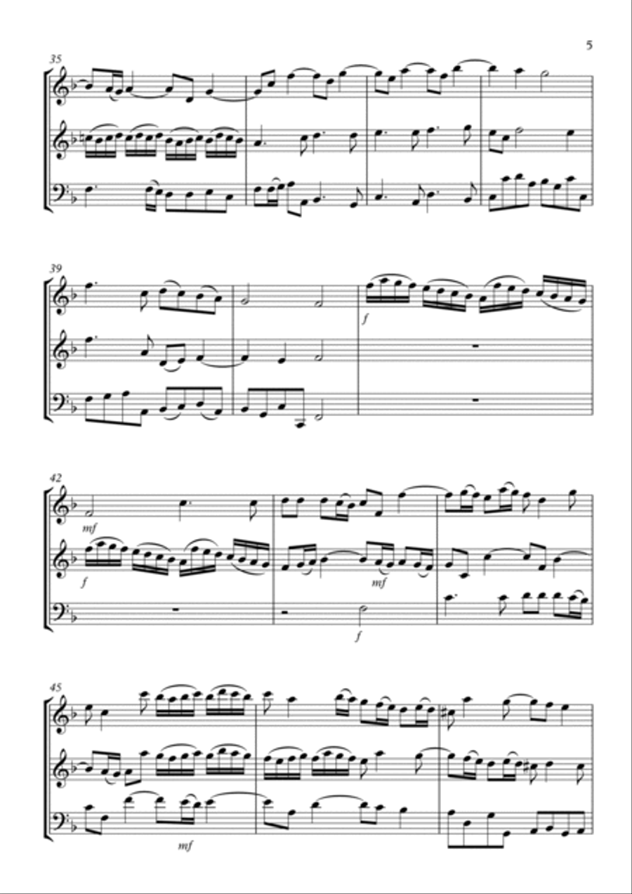 Sonata No.1 Op.3 Woodwind Trio scores gallery preview page 5