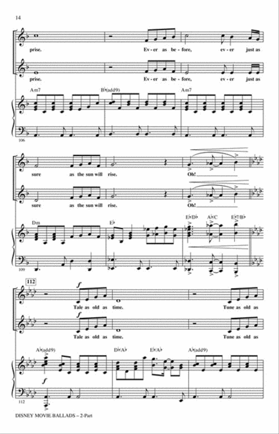 Disney Movie Ballads 2-Part scores gallery preview page 4
