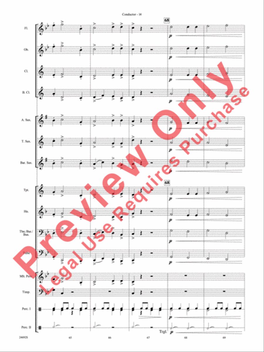 Fire Caves of Golgathon Concert Band scores gallery preview page 16