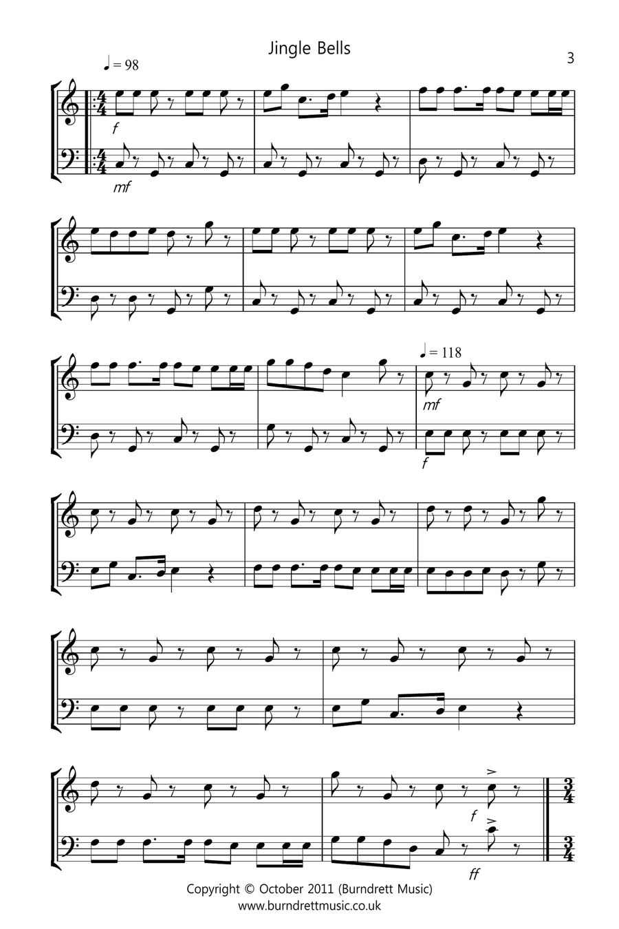 8 Christmas Duets for Oboe And Bassoon Woodwind Duet scores gallery preview page 3