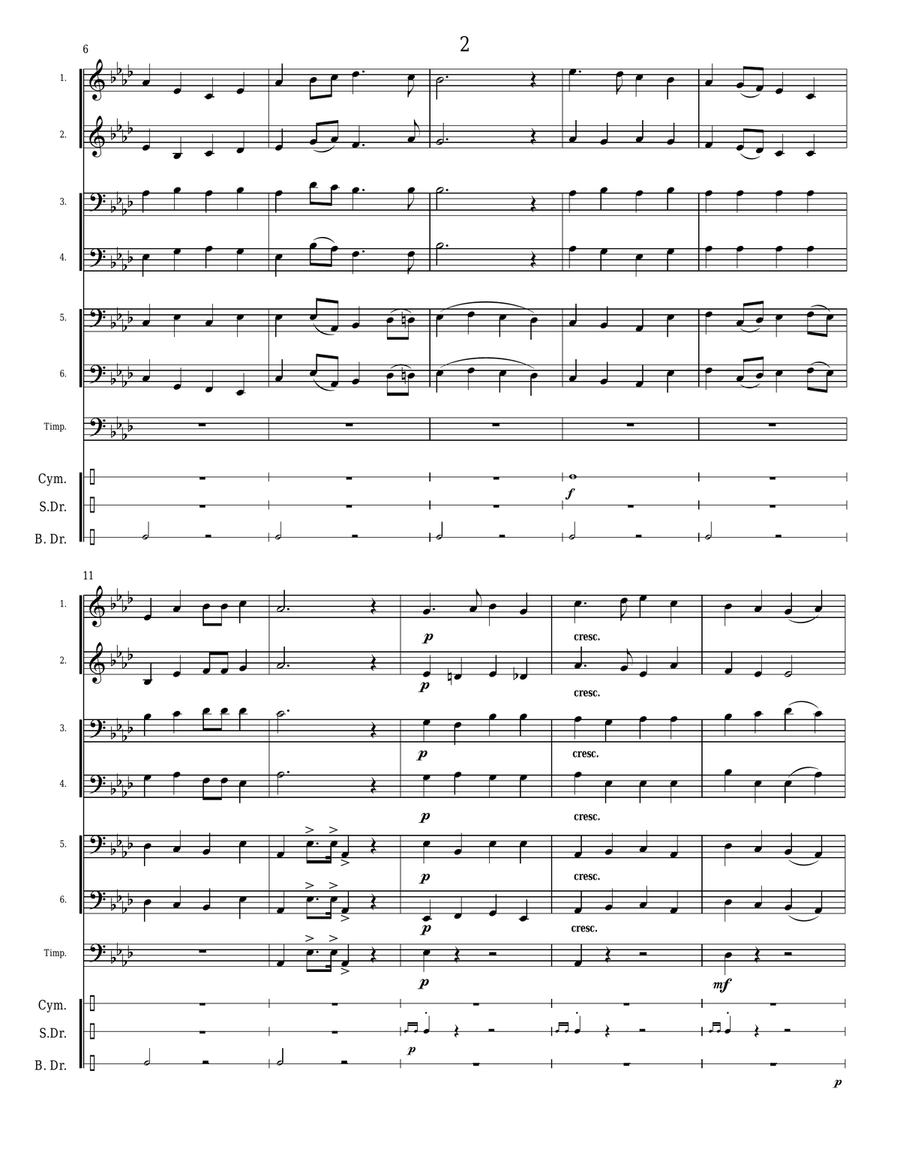 Republic of Korea National Anthem (South Korea): Aegukga Large Ensemble scores gallery preview page 5