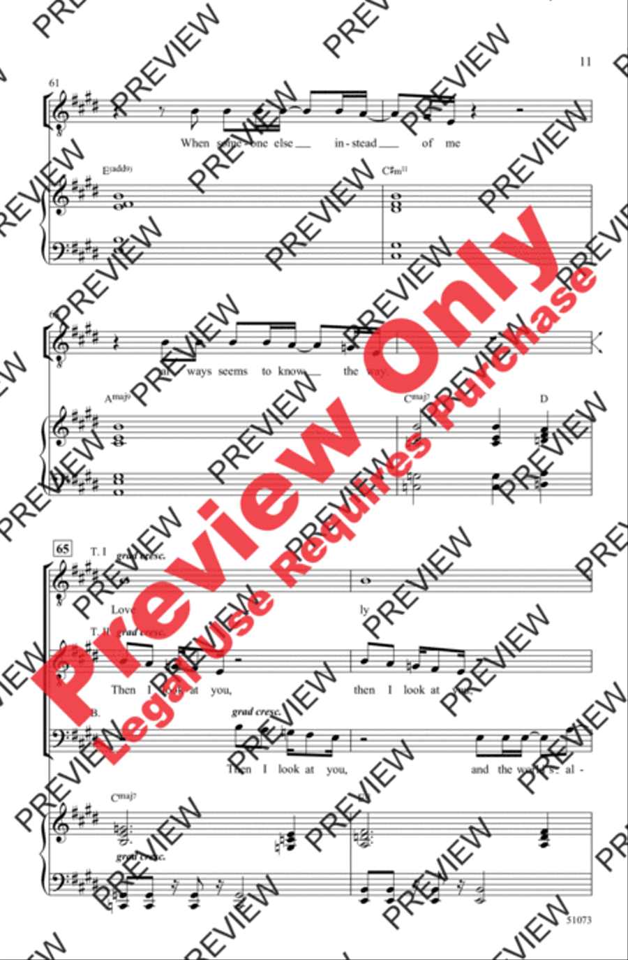 Lovely Day Lovely Day Men's Choir scores gallery preview page 11