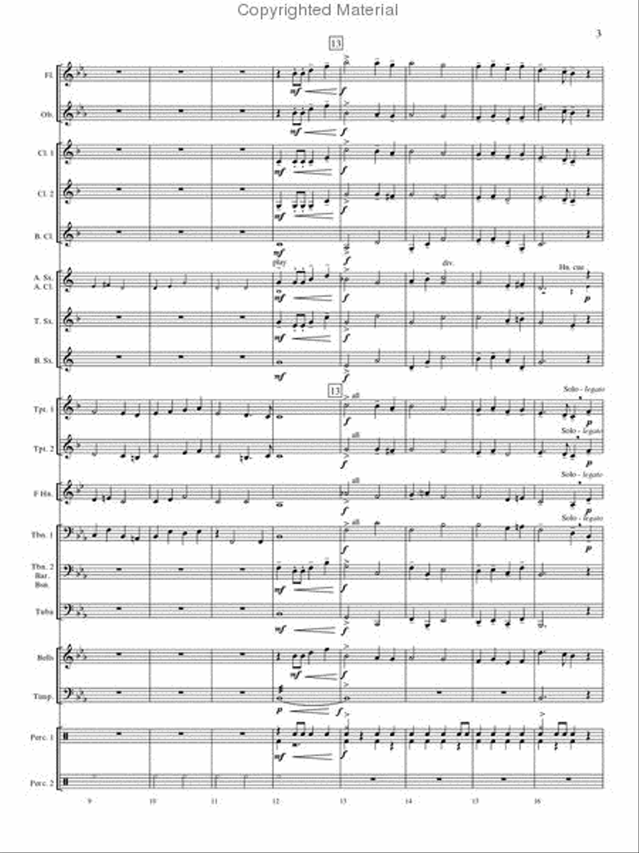 Christmas Bells and Brass Concert Band scores gallery preview page 3