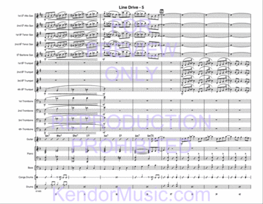 Line Drive Line Drive Jazz Ensemble scores gallery preview page 6