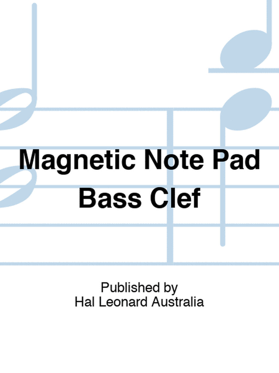 Magnetic Note Pad Bass Clef