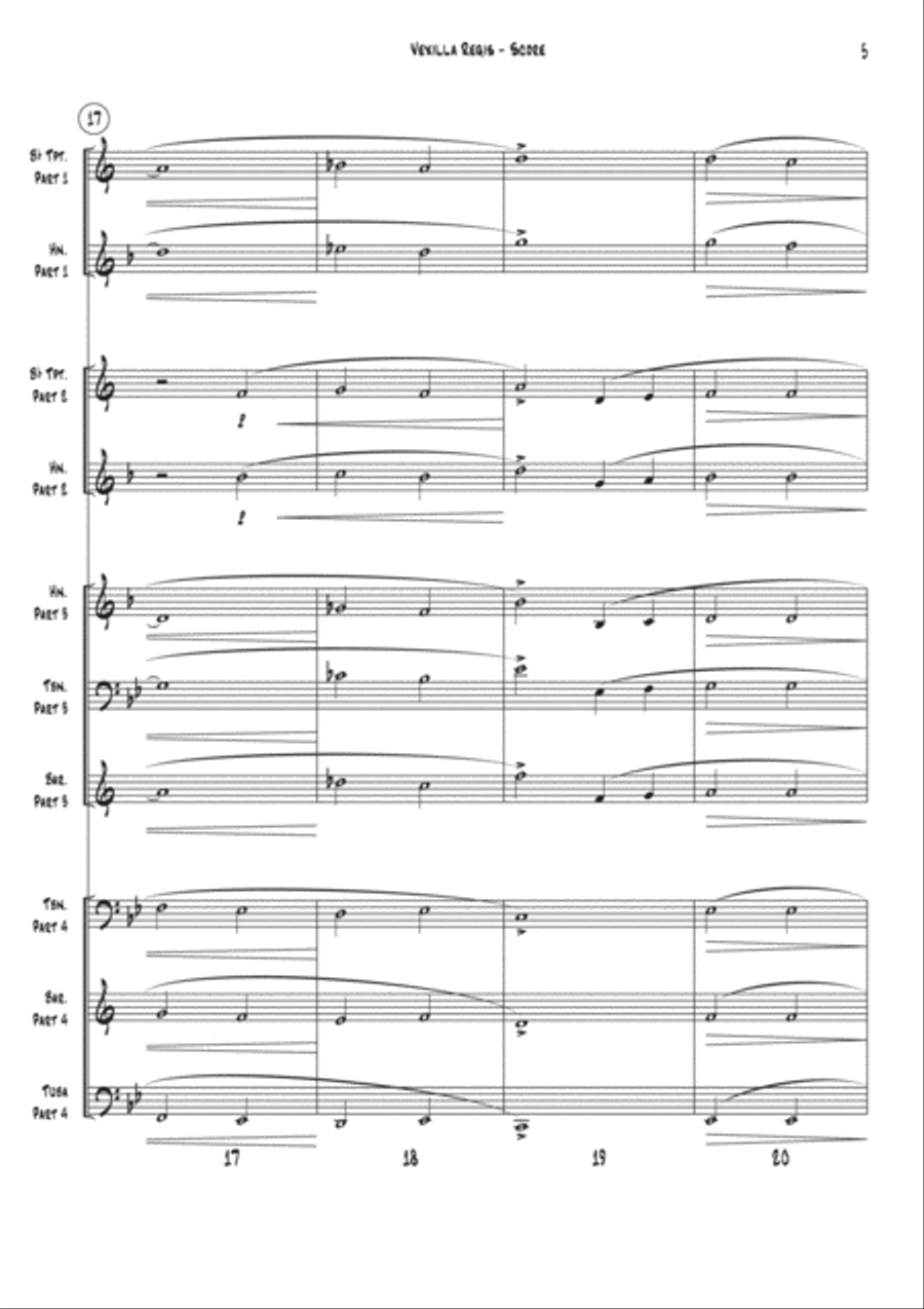 Vexilla Regis for Brass Ensemble Brass Ensemble scores gallery preview page 6