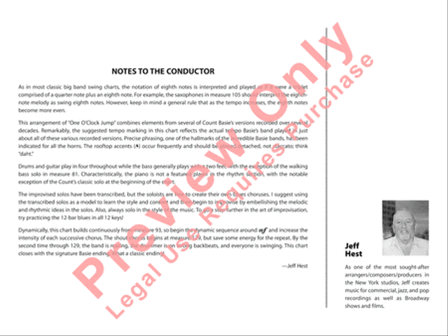 One O'Clock Jump Jazz Ensemble scores gallery preview page 3