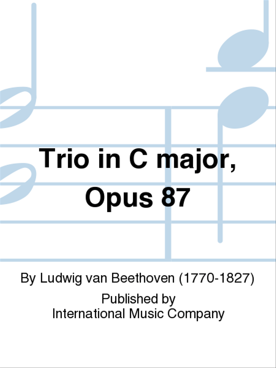 Trio In C Major, Opus 87 Trio In C Major, Opus 87 Viola scores gallery preview page 1