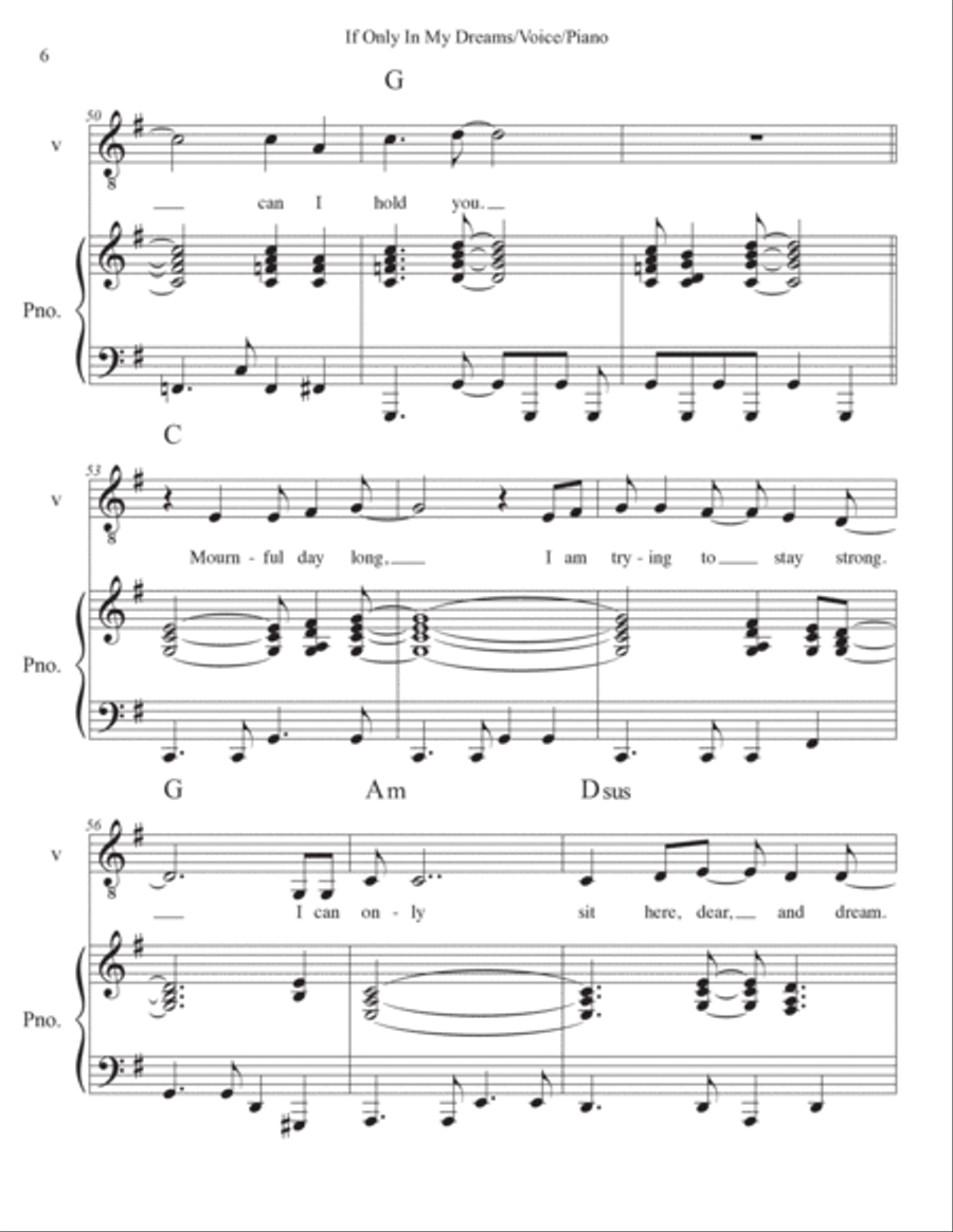 If Only In My Dreams Voice scores gallery preview page 6