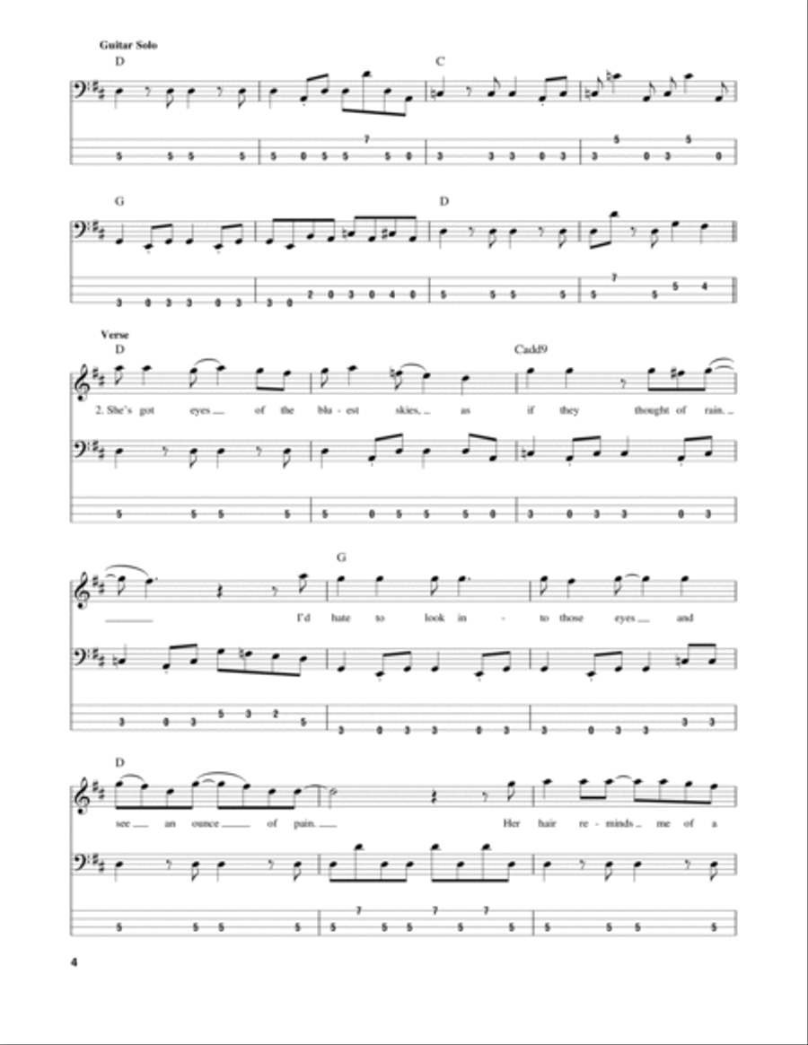 Sweet Child O' Mine Sweet Child O' Mine Guitar Tablature scores gallery preview page 4