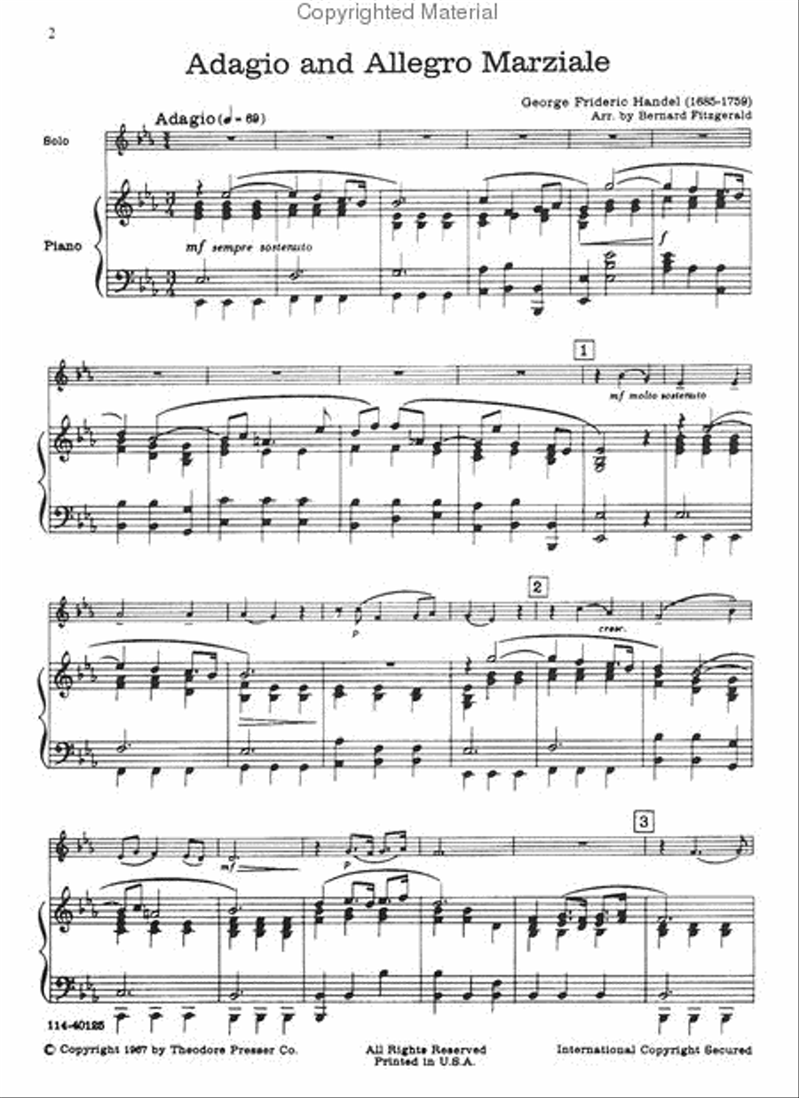 Adagio And Allegro Marziale Chamber Music scores gallery preview page 2