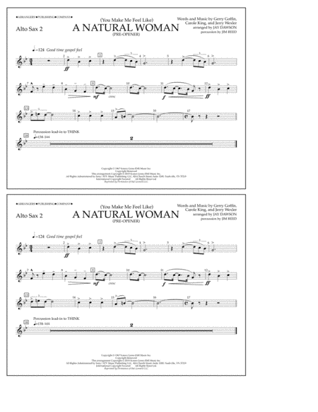 (You Make Me Feel Like) A Natural Woman (Pre-Opener) (arr. Jay Dawson) - Alto Sax 2