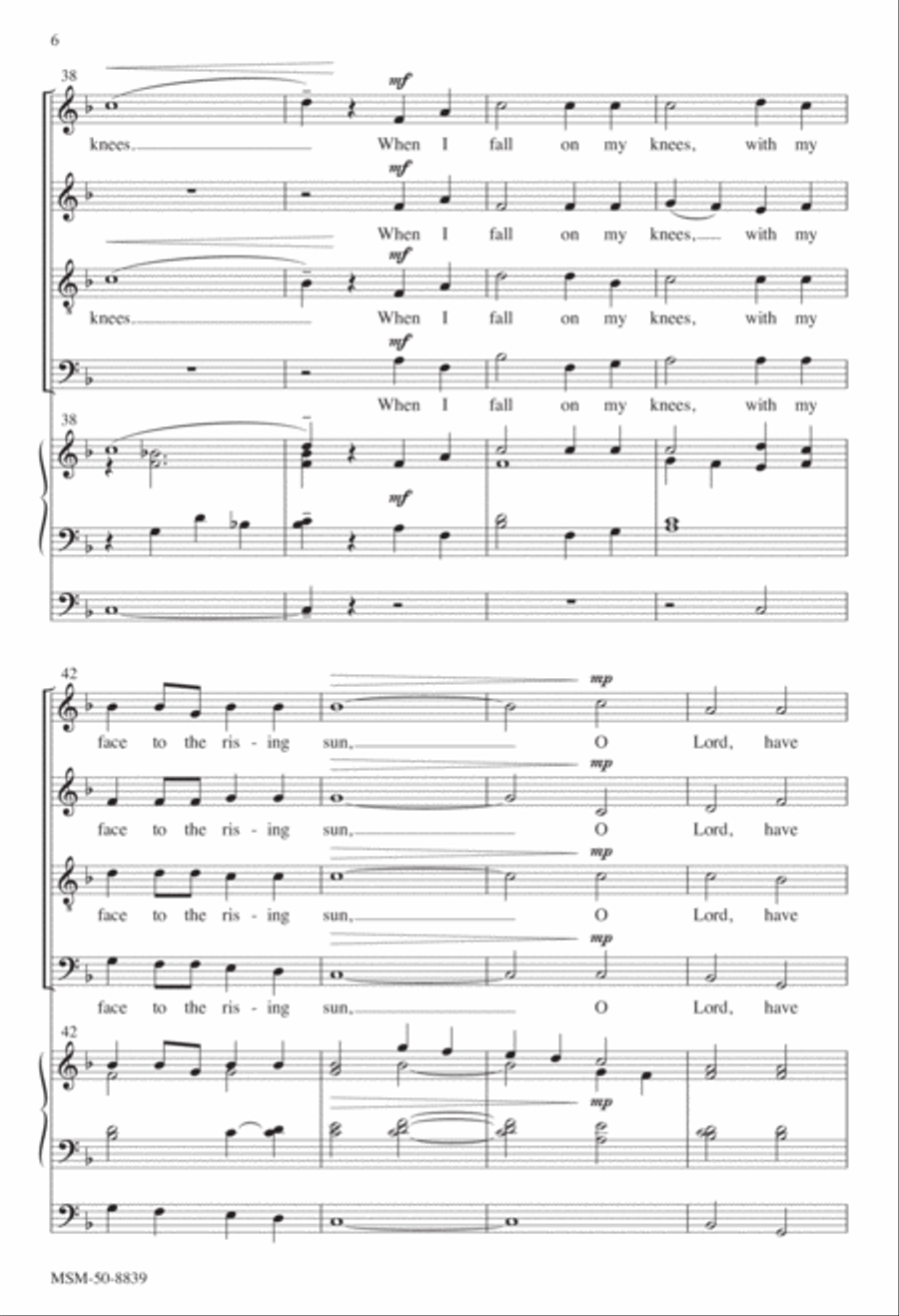 Let Us Break Bread Together 4-Part scores gallery preview page 6