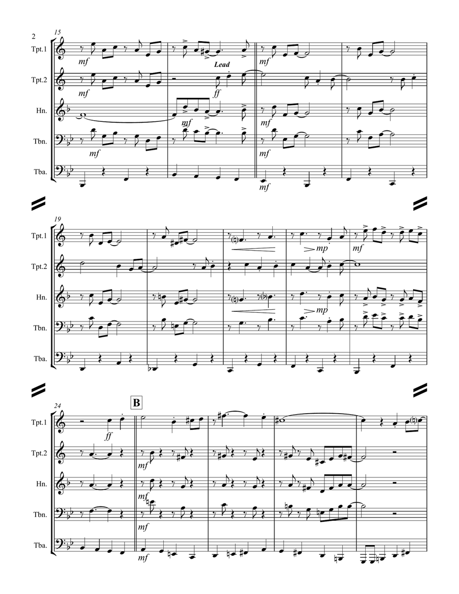 Almost Like Being In Love Brass Ensemble scores gallery preview page 3