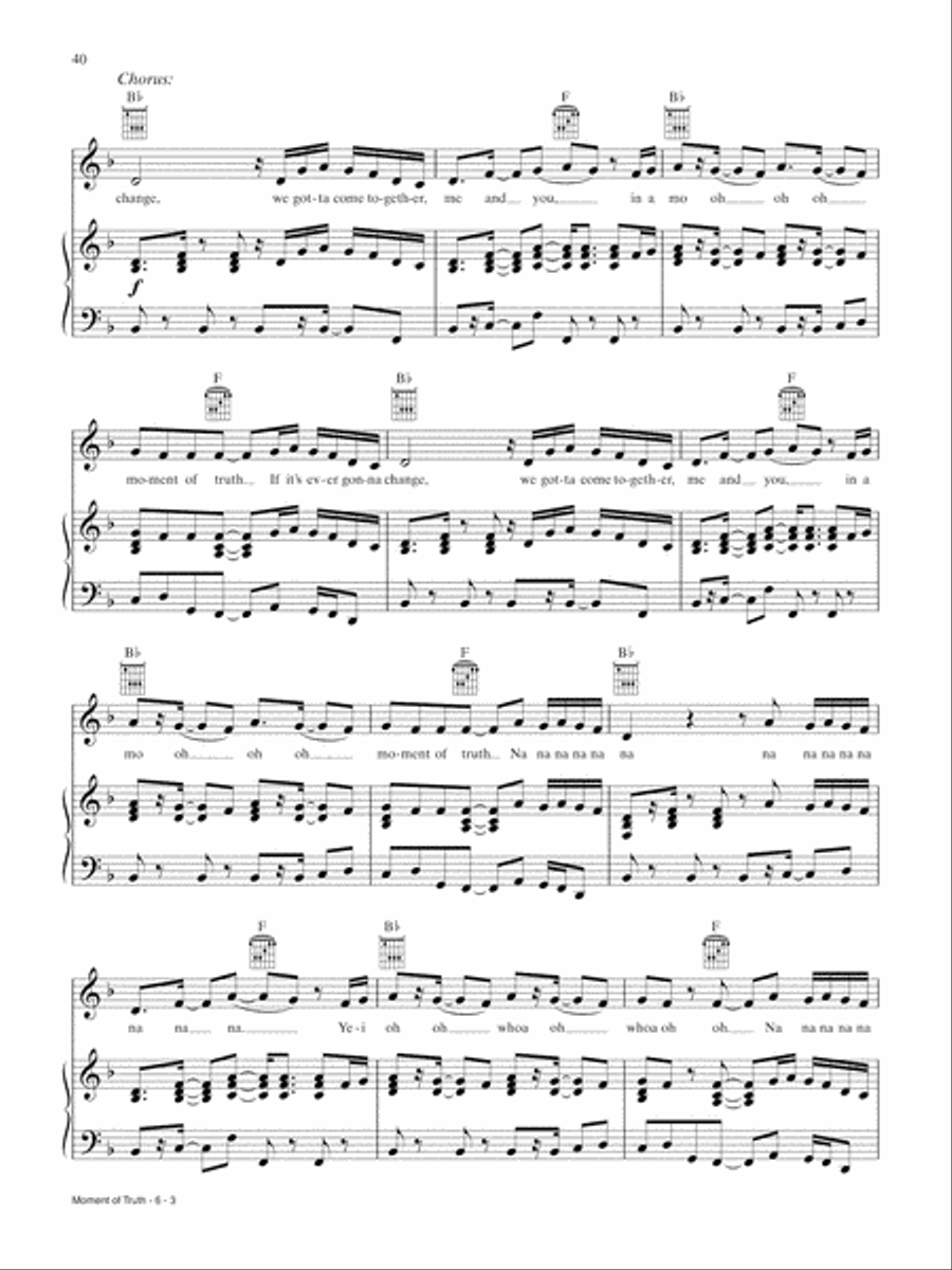 Moment of Truth (from Smallfoot) Piano, Vocal, Guitar scores gallery preview page 3