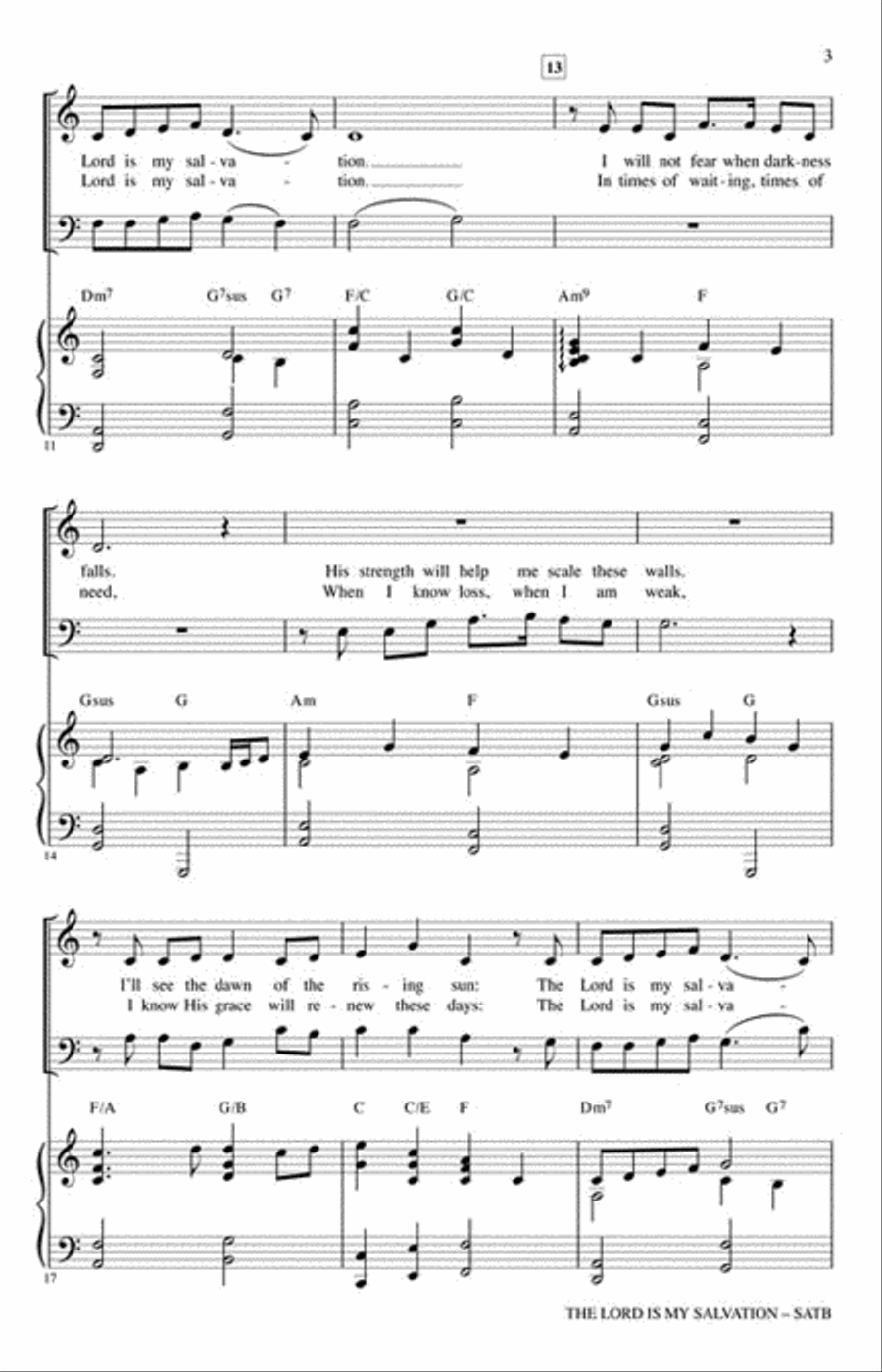 The Lord Is My Salvation 4-Part scores gallery preview page 3