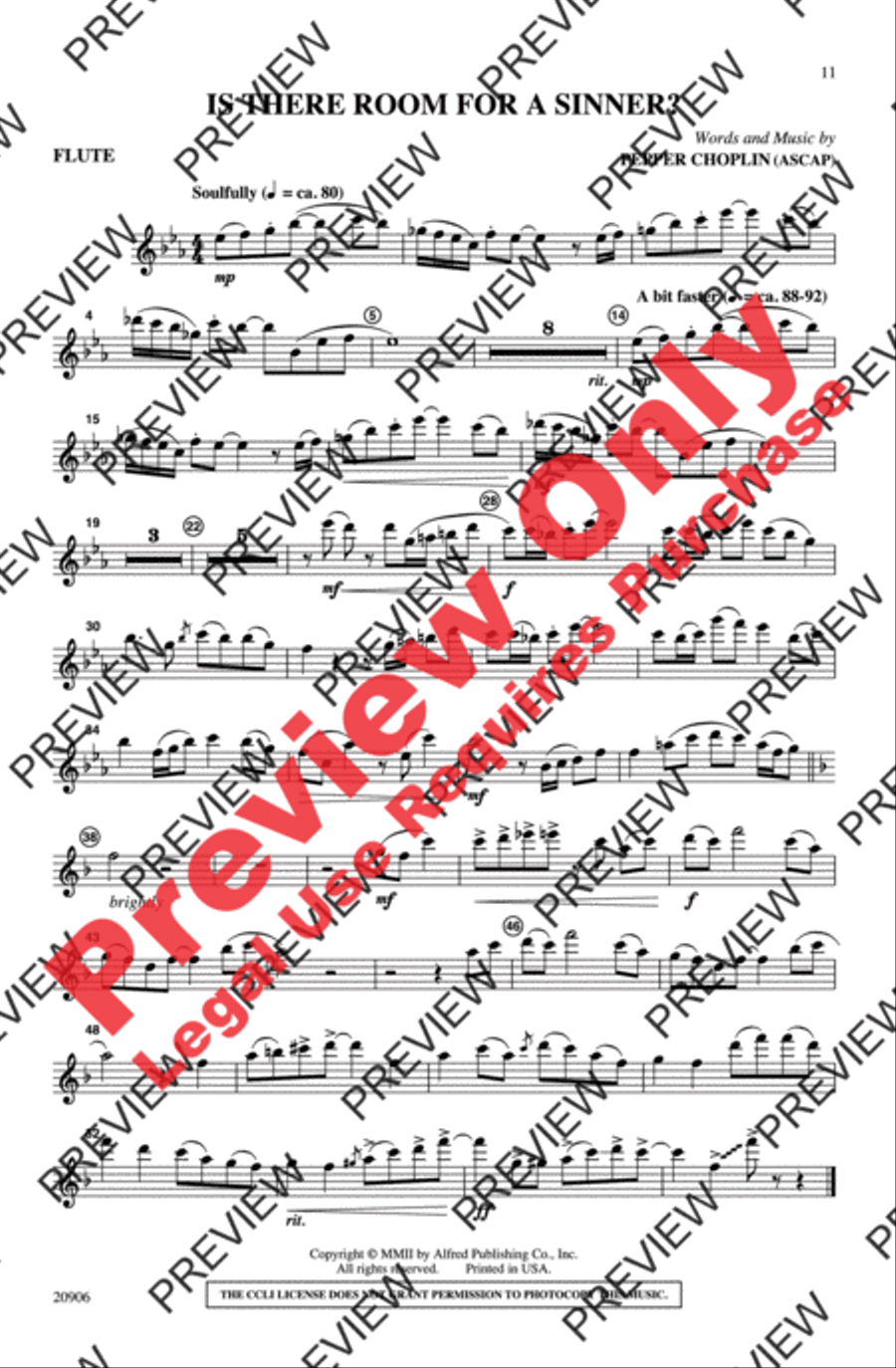 Is There Room for a Sinner? 3-Part scores gallery preview page 11
