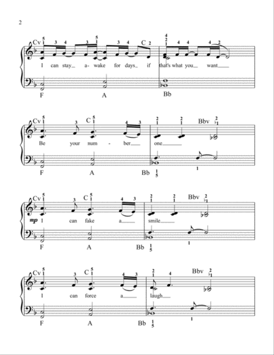 Human Easy Piano scores gallery preview page 2